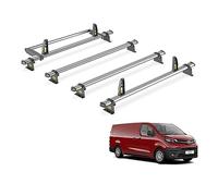 Van Guard Trade Roof Rack for Toyota ProAce (2016+) 4 Steel Roof Bars, Loadstops & Rear Ladder Roller [Only Suitable for 'Long' Wheelbase Models with Twin Rear Doors] - UltiBar Trade - SB335-4/VGR-09