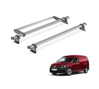 Van Guard Trade Roof Rack for VW Caddy (2010-2015) 2 Steel Roof Bars & Rear Ladder Roller [Only Suitable for Caddy Maxi with Twin Rear Doors] - UltiBar Trade - SB299-2/VGR-23