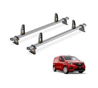Van Guard Trade Roof Rack for Vauxhall Combo E (2018+) 2 Steel Roof Bars & Loadstops [Only Suitable for Models with Twin Rear Doors] - UltiBar Trade - SB338-2