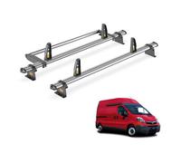 Van Guard Trade Vauxhall Vivaro 2001-2014 Roof Rack 2 Steel Roof Bars Loadstops & Rear Ladder Roller Ultibar Trade Sb211-2/vgr-03