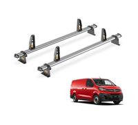 Van Guard Trade Roof Rack for Vauxhall Vivaro (2019+) 2 Steel Roof Bars & Loadstops [Only Suitable for Models with Twin Rear Doors] - UltiBar Trade - SB333-2