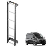 Van Guard ULTI Ladder for Ford Transit Custom (2013-2024) [H2] 6-Step Heavy-Duty Hard-Wearing Rear Door Van Ladder - Black Powder Coated Anodised Aluminium Tailored Fit