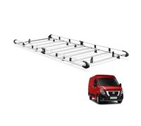 Van Guard ULTI Rack+ Aluminium Bar Heavy-Duty Van Roof Rack for Nissan NV400 [Fits L3H2 Models] - Includes Full-Width Rear Roller and 2 Pairs Load Stops