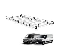 Van Guard ULTI Rack+ Aluminium Bar Van Roof Rack for Renault Master (2010 on) [L3H2 Models] - Includes Full-Width Rear Roller and 2 Pairs Load Stops