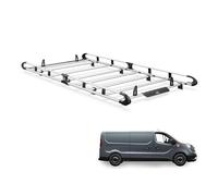 Van Guard ULTI Rack+ Aluminium Bar Van Roof Rack for Renault Trafic (2014 on) [Long Wheelbase, Barn Doors] - Includes Full-Width Rear Roller and Load Stops