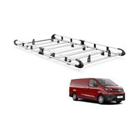 Van Guard ULTI Rack+ Aluminium Bar Van Roof Rack for Toyota ProAce (2016 on) [LWB, Twin Rear Doors] - Includes Full-Width Rear Roller and Load Stops