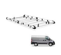 Van Guard ULTI Rack Aluminium Bar Van Roof Rack for Vauxhall Movano (2010-2021) [L1H1 Models] - Includes Full-Width Rear Roller and 2 Pairs Load Stops