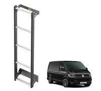 Van Guard ULTILadder for VW Transporter T5 (03-15) 5-Step Heavy-Duty Hard-Wearing Rear Door Van Ladder - Black Powder Coated Anodised Aluminium Tailored Fit