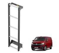 Van Guard ULTILadder for VW Transporter T6 (2015 on) 5-Step Heavy-Duty Hard-Wearing Rear Door Van Ladder - Black Powder Coated Anodised Aluminium Tailored Fit