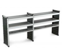 Van Guard Universal Aluminium Racking Double Shelf Storage 4X Flat 2X Angled Shelves Unit - Tvr-Dbl-005