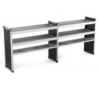 Van Guard Universal Aluminium Racking Double Shelf Storage 4X Flat 2X Angled Shelves Unit - Tvr-Dbl-006