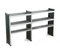 Van Guard Universal Aluminium Racking Double Shelf Storage 4X Flat 2X Angled Shelves Unit - Tvr-Dbl-011