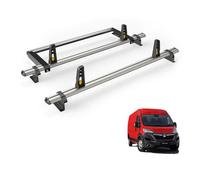 Van Guard Vauxhall Movano 2010-2021 Roof Rack 2 Aluminium Roof Bars Rear Ladder Roller With Loadstops Ultibar Plus Vg286-2/vgr-03
