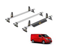 Van Guard Vauxhall Vivaro (2014-2019) Roof Rack 3 Aluminium Roof Bars With Loadstops - Ultibar Plus - Vg315-3