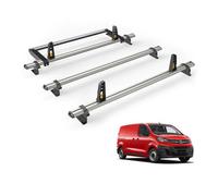 Van Guard Vauxhall Vivaro (2019+) Roof Rack 3 Aluminium Roof Bars, Rear Ladder Roller With Loadstops Ultibar Plus Vg333-3/vgr-09