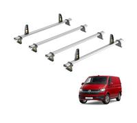 Van Guard Vw Transporter (2015-2022) Roof Rack 4 Aluminium Roof Bars With Loadstops - Ultibar Plus - Vg263-4