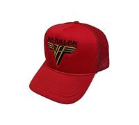 Van Halen Baseball Cap Text Band Logo Official Red Trucker One Size