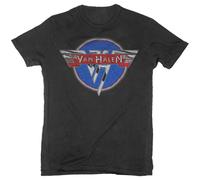 Van Halen Chrome Band Logo T-Shirt in Black | Size: Large Van Halen Black L