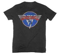 Van Halen Chrome Logo Black Official Tee T-Shirt Mens Unisex (Large)