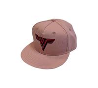 Van Halen Classic Red Band Logo Snapback Baseball Cap in Pink Van Halen Pink One Size
