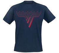 Van Halen Classic Red Logo Men T-Shirt Navy XXL, 100% Cotton, Regular