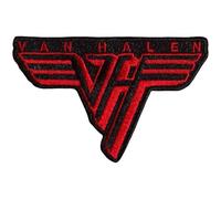 Van Halen Fabric Logo Iron-on Patches (One Size) (Black, Red)