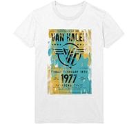 Van Halen Pasadena '77 Official Tee T-Shirt Mens Unisex (Medium) White