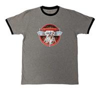 Van Halen Ringer T Shirt Circle Band Logo Official Unisex Grey