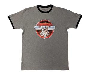 Van Halen Ringer T Shirt Circle Band Logo Official Unisex Grey