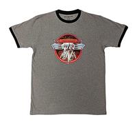 Van Halen Ringer T Shirt Circle Band Logo Official Unisex Grey S