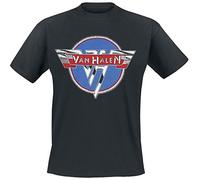 Van Halen T Shirt Chrome Band Logo Official Mens Black L