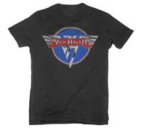 Van Halen T Shirt Chrome Band Logo Official Mens Black S
