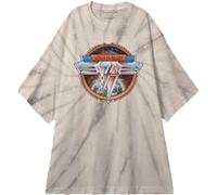 Van Halen T Shirt Chrome Band Logo Official Unisex Dip Dye Grey S