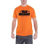 Van Halen T Shirt World Tour 1978 Band Logo Official Mens Orange XL