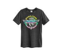 Van Halen T Shirt World Tour 78 Band Logo new Official Amplified Unisex Charcoal