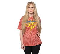 Van Halen Unisex Jagged Logo Wash T-Shirt Red L