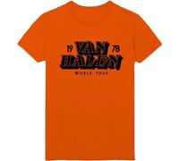 Van Halen World Tour 1978 T-Shirt in Orange | Size: Small Van Halen Orange S