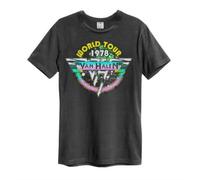 VAN HALEN WORLD TOUR 78 AMPLIFIED VINTAGE CHARCOAL LARGE - T-shirt