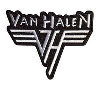 Van Halen Woven Retro Logo Iron On Patch (One Size) (Black/White)