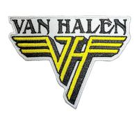 Van Halen Woven Text Logo Iron On Patch (One Size) (White/Yellow/Black)
