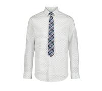 Van Heusen Boys' Long Sleeve Collared Button-Down Dress Shirt and Tie Set Classic Shirt, Windsurfer Print, 10-12