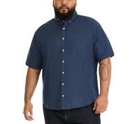 Van Heusen Men's Big and Tall Short Sleeve Check Button Down Shirt, Carbon Blue, Large
