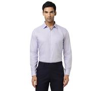 Van Heusen Men's Dress Shirt Fitted Poplin Solid, Lavender, 18.5" Neck 34"-35" Sleeve