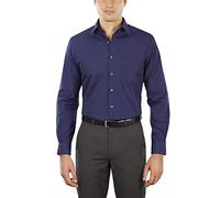 Van Heusen Men's Dress Shirt Fitted Poplin Solid, Persian Blue, 14.5" Neck 34"-35" Sleeve