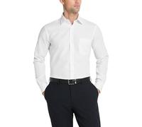 Van Heusen Men's Dress Shirt Fitted Poplin Solid, White, 15" Neck 32"-33" Sleeve