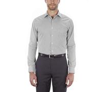 Van Heusen Men's Dress Shirt Regular Fit Flex Collar Check, Granite, 15.5" Neck 34"-35" Sleeve