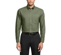 Van Heusen Men's Dress Shirt Regular Fit Oxford Solid Buttondown Collar, Dark Green, XL
