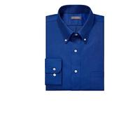 Van Heusen Men's Dress Shirt Regular Fit Oxford Solid Buttondown Collar, English Blue, XL