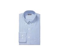 Van Heusen Men's Dress Shirt Regular Fit Pinpoint Stripe, Blue, 18.5" Neck 32"-33" Sleeve
