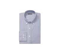 Van Heusen Men's Dress Shirt Regular Fit Pinpoint Stripe, Ocean, Large
